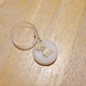 Solid Ivory handcrafted polar bear earrings